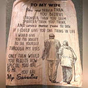 To My Wife Throw Blanket
